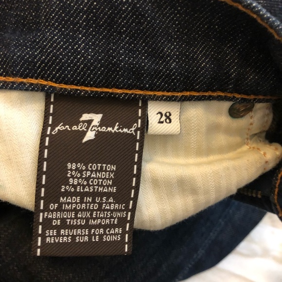 7 for All Mankind Dark Denim Jeans - Picture 3 of 4